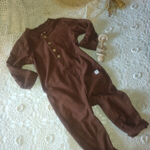 Chocolate Striped Kids Footie by [Brand]